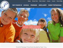 Tablet Screenshot of prestigepreschoolacademy.com